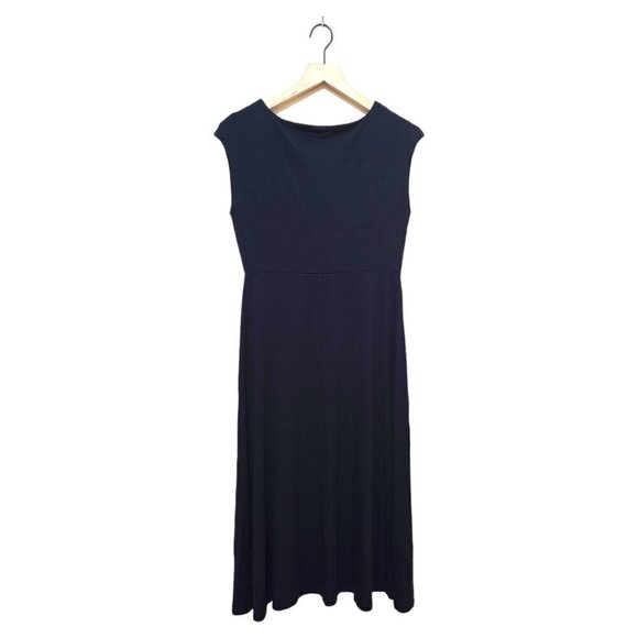Banana Republic Navy Short Sleeve Minimalist Casual Midi Dress Sz PS - Picture 3 of 8